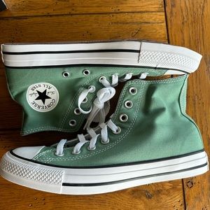 Brand new cool sage Converse